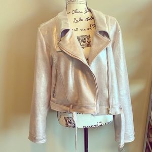 LuLaRoe Rose Colored Moto Jacket (limited ed)